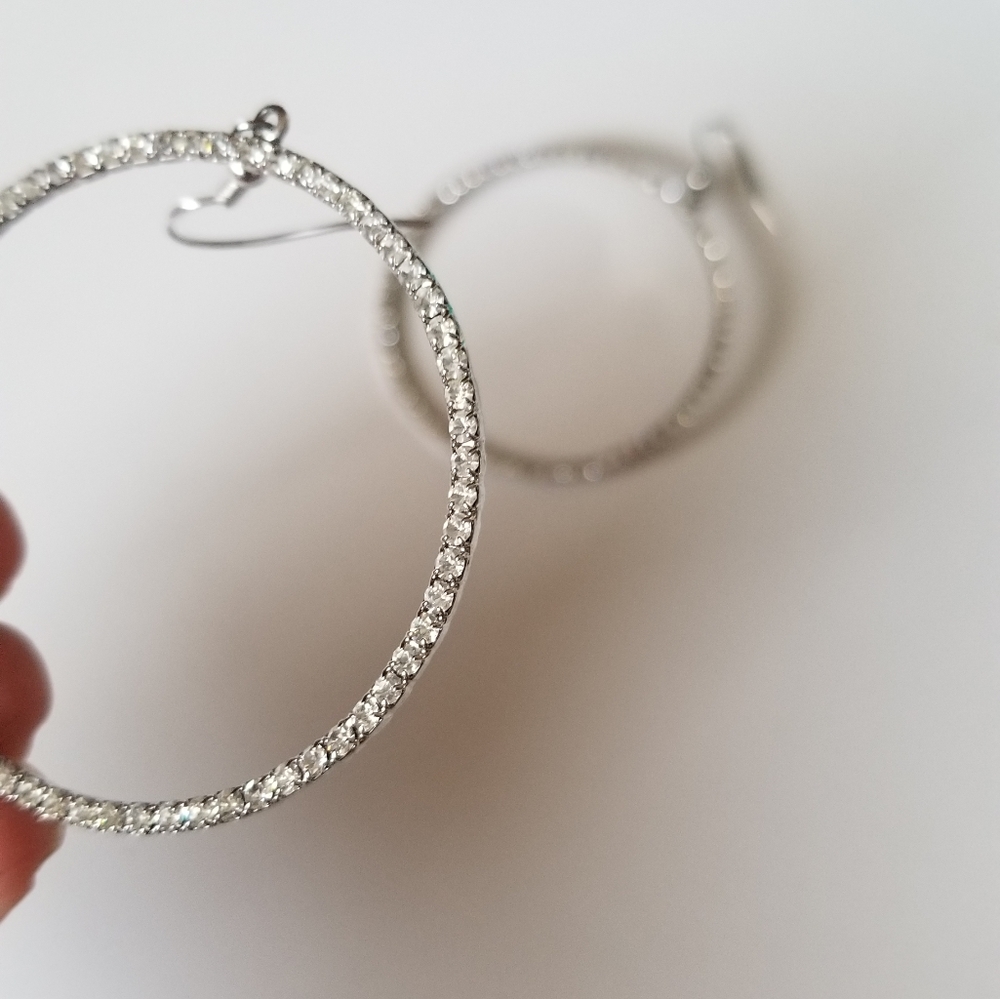 Diamond Hoops - Picture 3 of 3